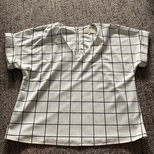 Black and white blouse